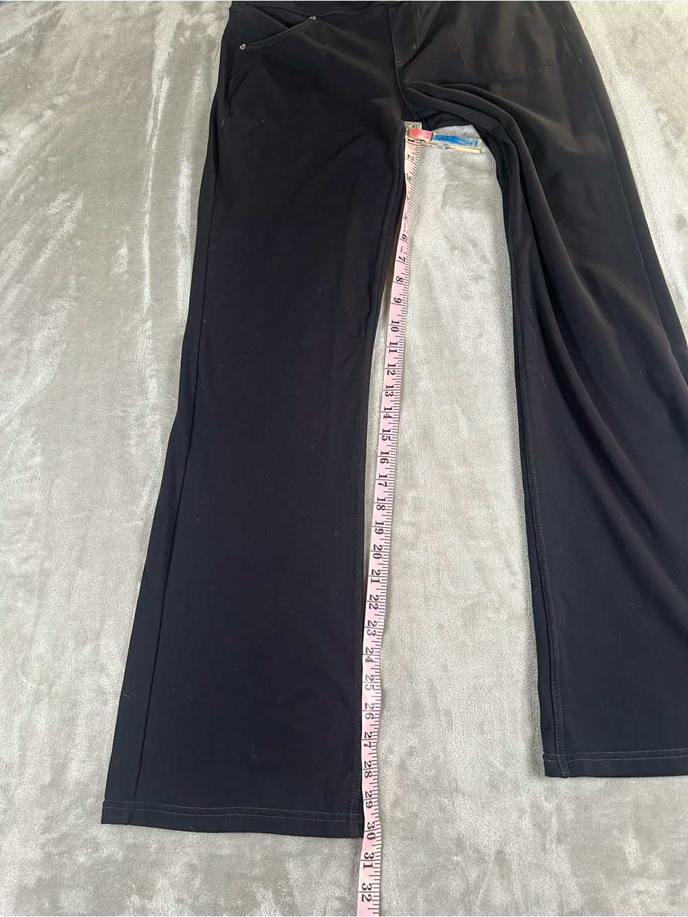 Athleta Black low rise straight leg flared Active Pants - Picture 7 of 12